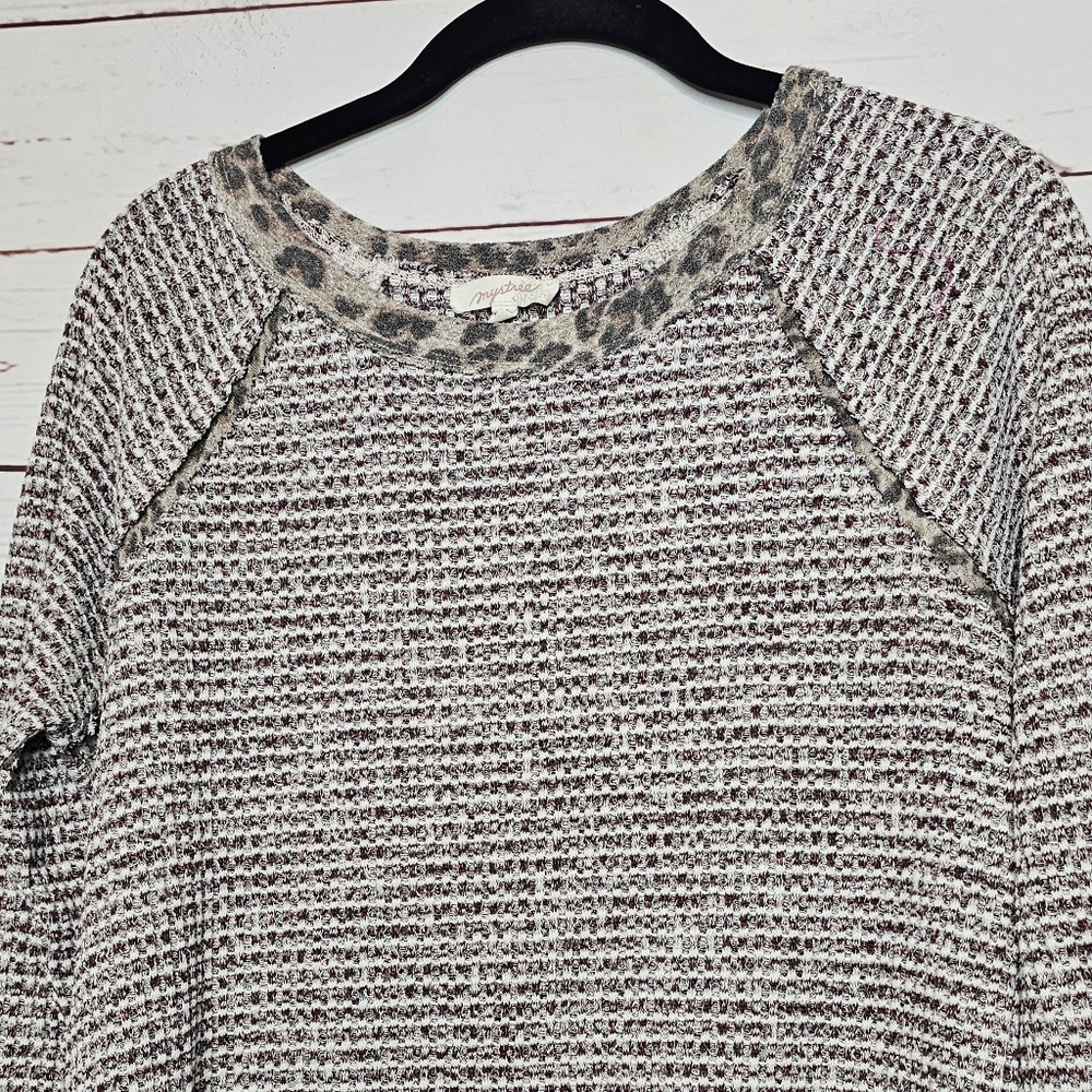 Mystree Striped And Leopard Print Long Sleeve Top - image 3